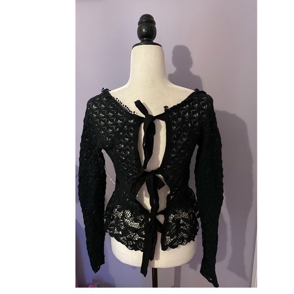 Free People NWT Tie-back & Mixed Media Top - Picture 5 of 6